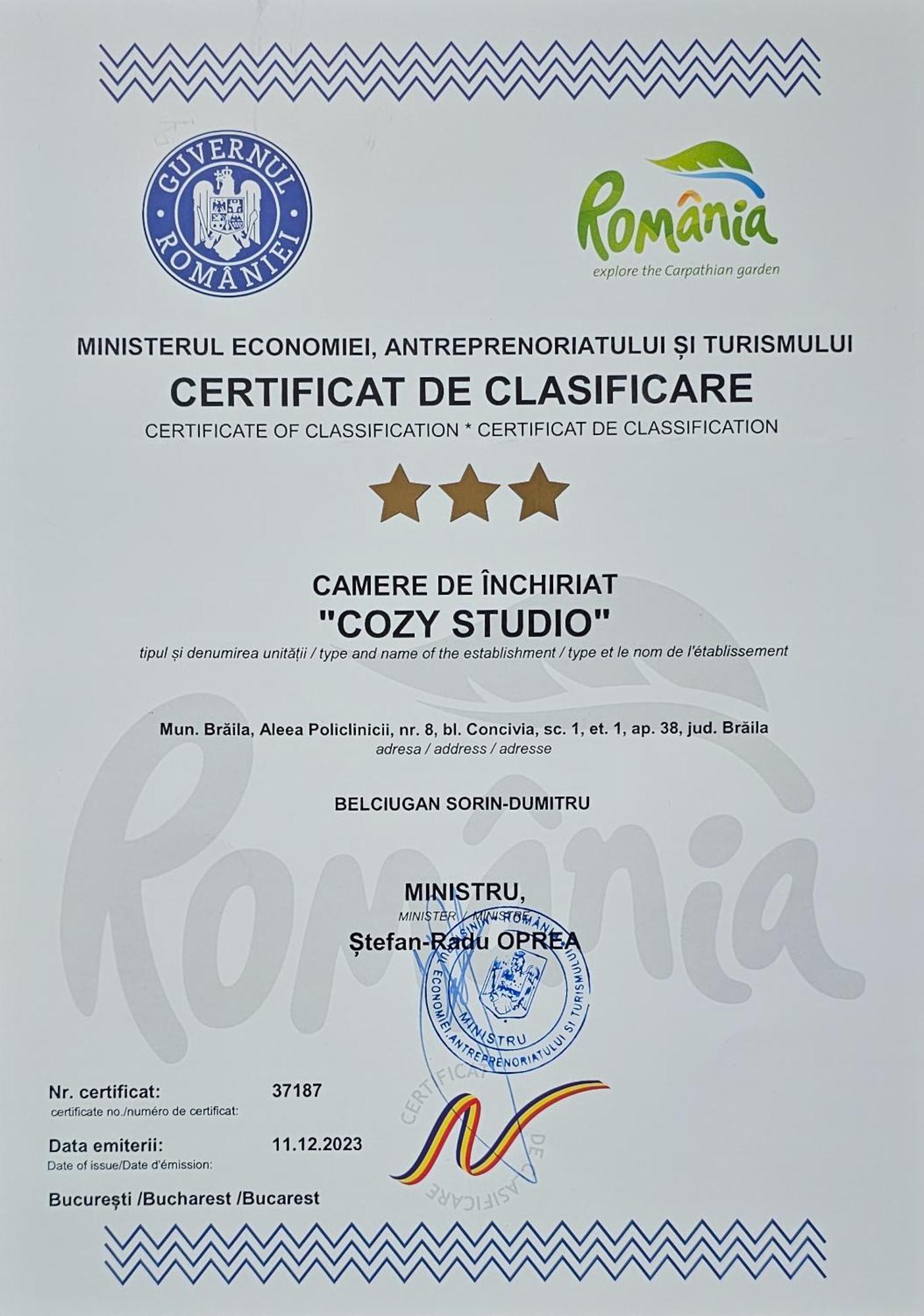 Cozy Studio Brăila Kültér fotó